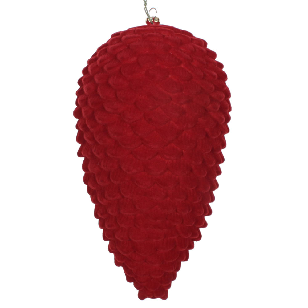 Vickerman Flocked Pinecone Christmas Ornament