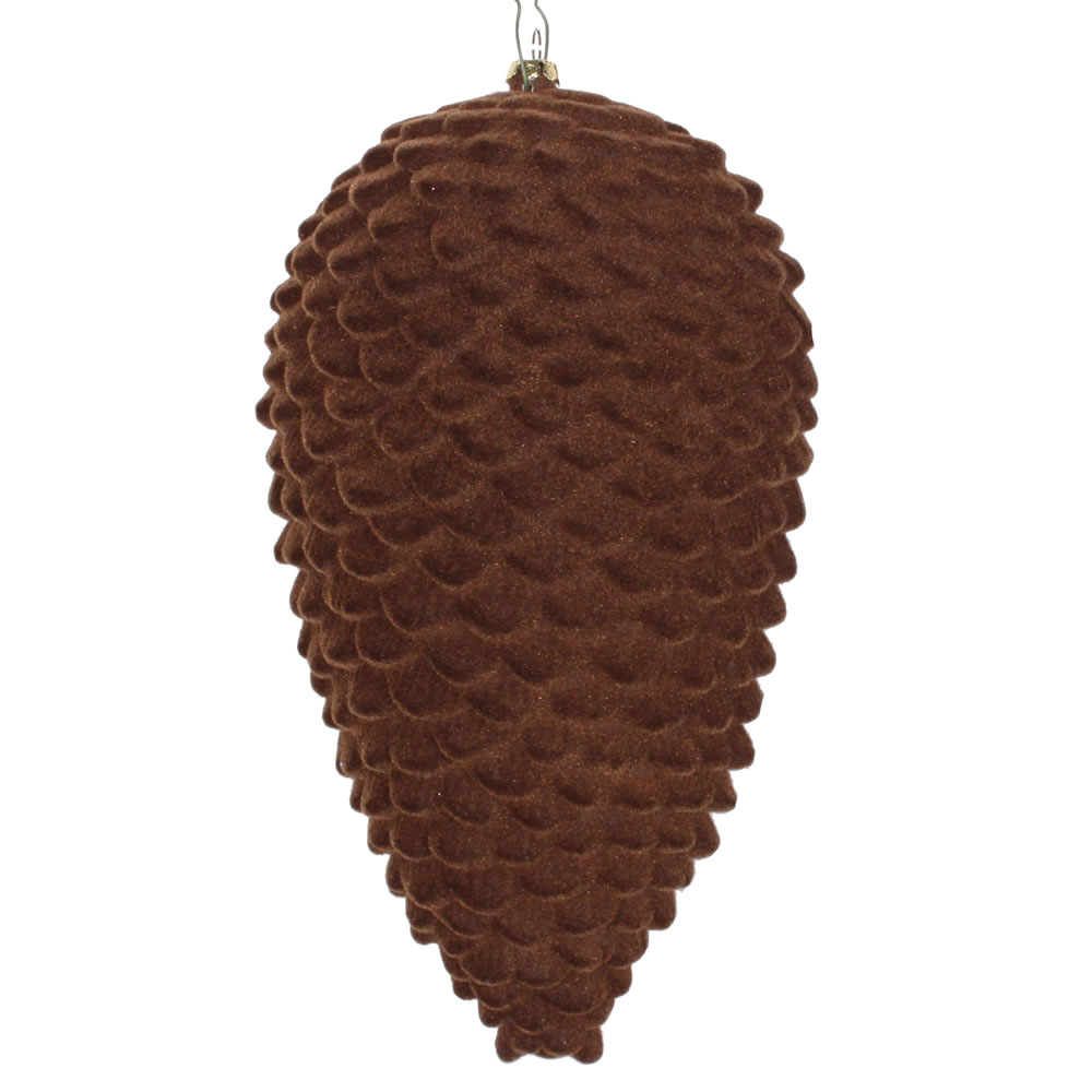 Vickerman Flocked Pinecone Christmas Ornament