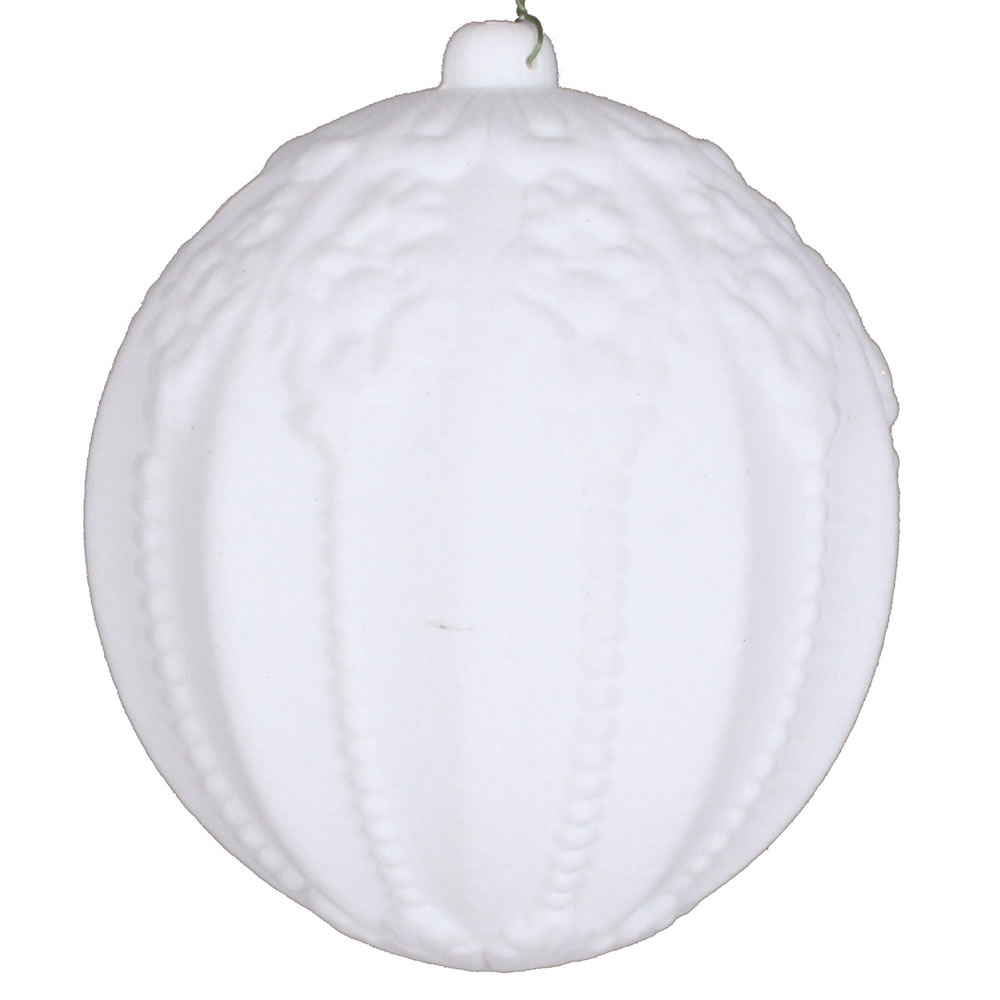 Vickerman Flocked Embossed Ball Ornament
