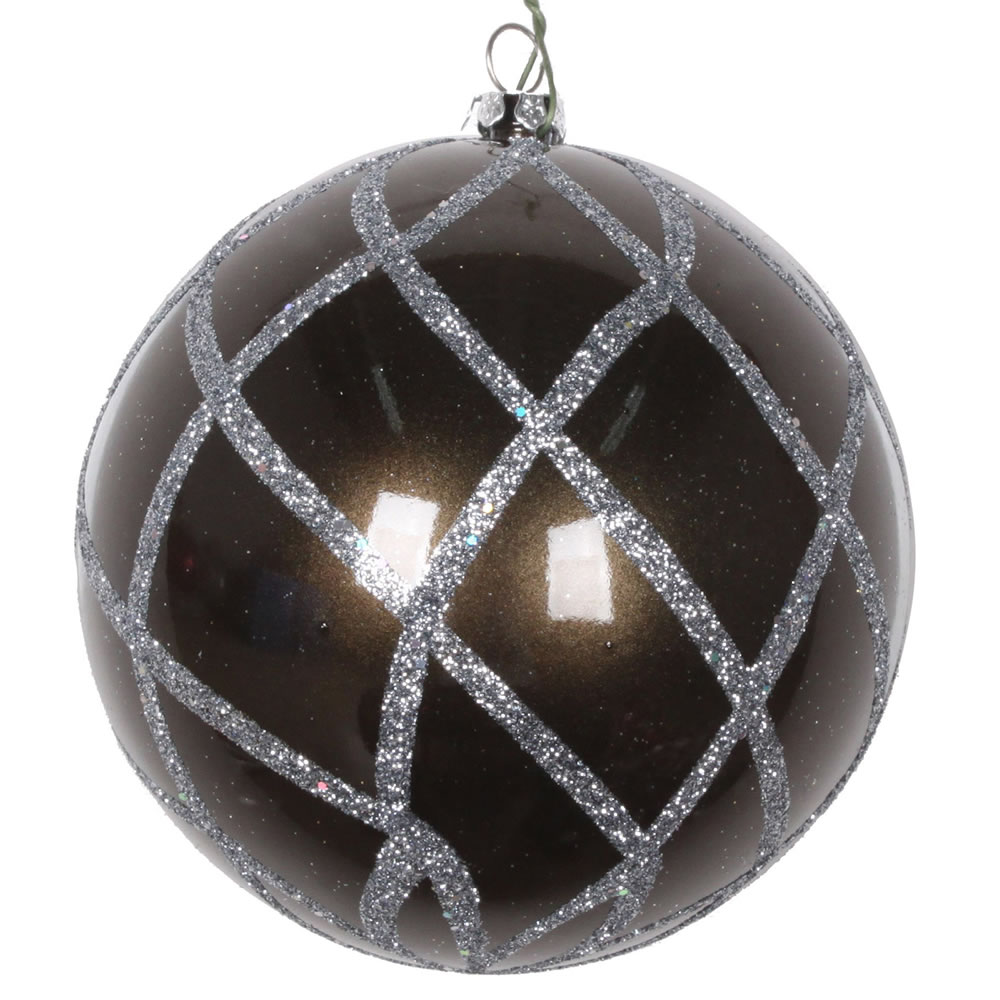 Vickerman Candy Glitter Net Ball Ornament