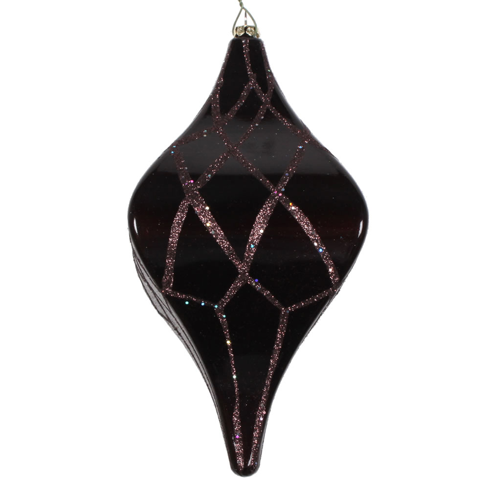 Vickerman 8" Candy Glitter Net Drop Christmas Ornament