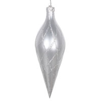 Vickerman 12" Glitter Net Finial Christmas Ornament
