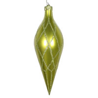 Vickerman 12" Glitter Net Finial Christmas Ornament