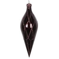Vickerman 12" Glitter Net Finial Christmas Ornament