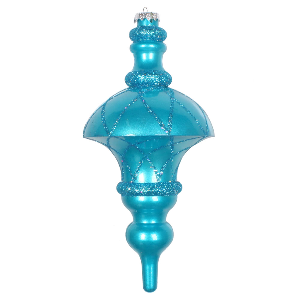 Vickerman Candy Glitter Net Top Finial Christmas Ornament
