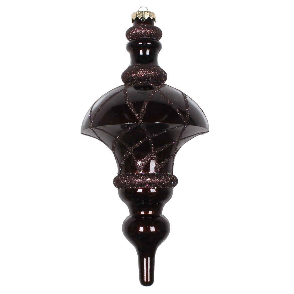 Vickerman Candy Glitter Net Top Finial Christmas Ornament