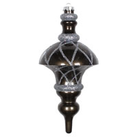 Vickerman Candy Glitter Net Top Finial Christmas Ornament