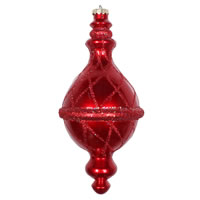 Vickerman 10" Candy Glitter Net Drop Finial Christmas Ornament