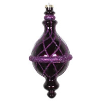 Vickerman 10" Candy Glitter Net Drop Finial Christmas Ornament