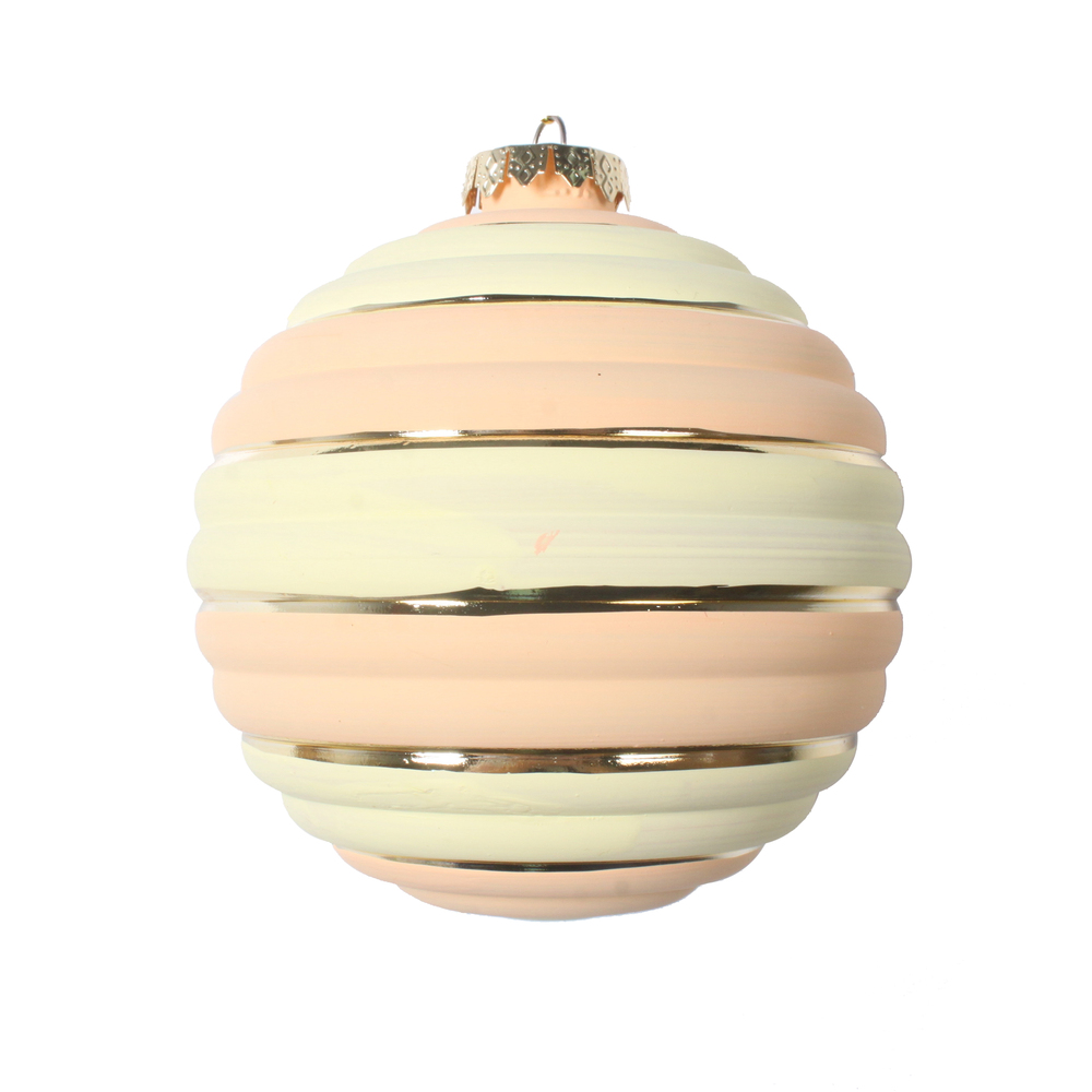 Vickerman 4" Horizontal Stripe Pastel Ball Ornament