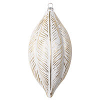 Vickerman 6" Brushed Feather Christmas Ornament
