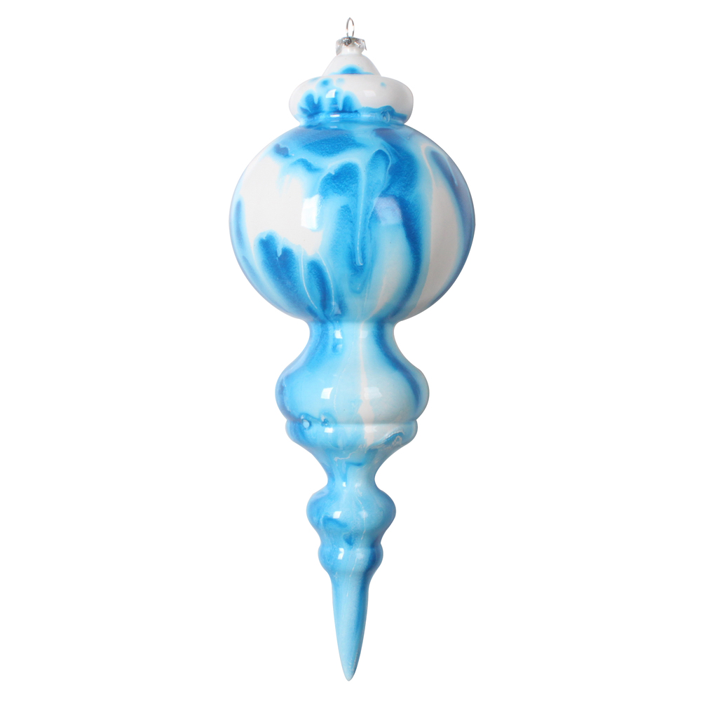 Vickerman 10" Marble Finial Ornament