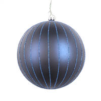 5" Midnite Blue Matte Glitter Ball 4/bag