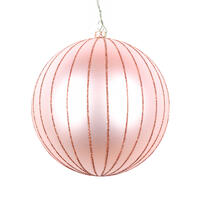 5" Rose Gold Matte Glitter Ball Orn 4/bg