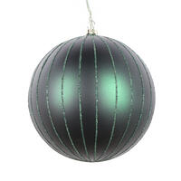 5" Midnt Green Matte Glitter Ball 4/bag