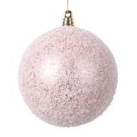 4" Rose Gold Matte Snow Ornament 4/bag