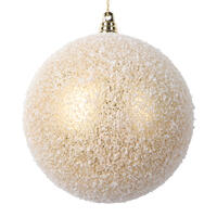 4.75" Gold Matte Snow Ornament 4/bag