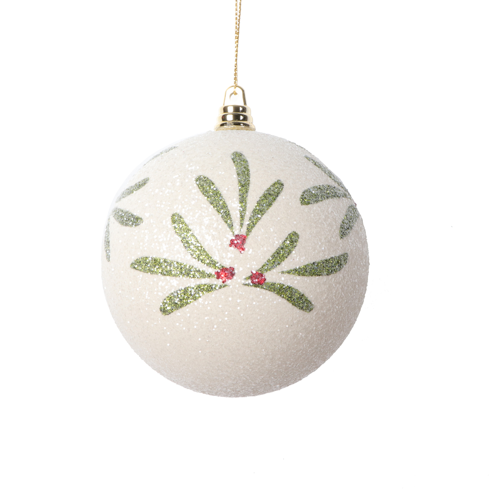 Vickerman 4" Holly Ball Ornament