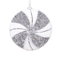 Vickerman Swirl Flat Ball Ornament