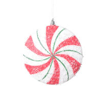 Vickerman Swirl Flat Ball Ornament