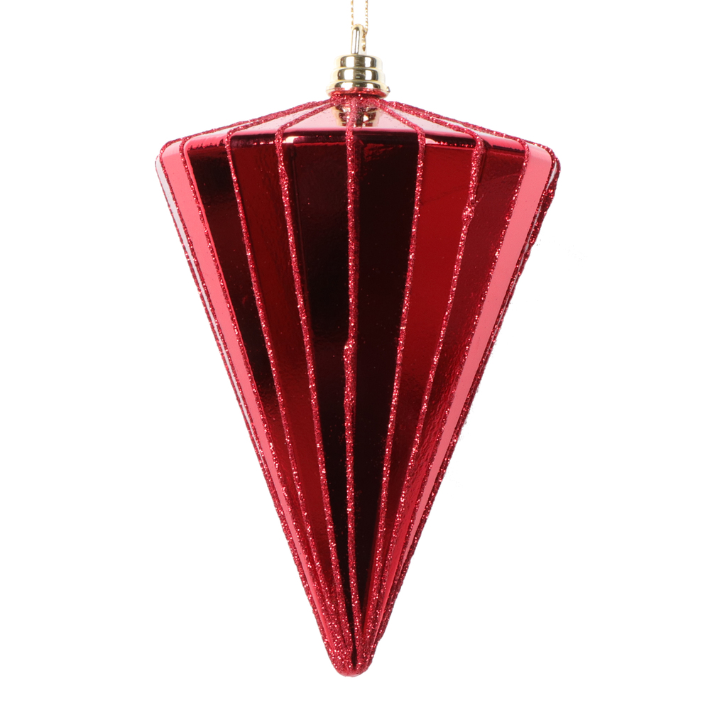 Vickerman 6" Shiny Cone Ornament