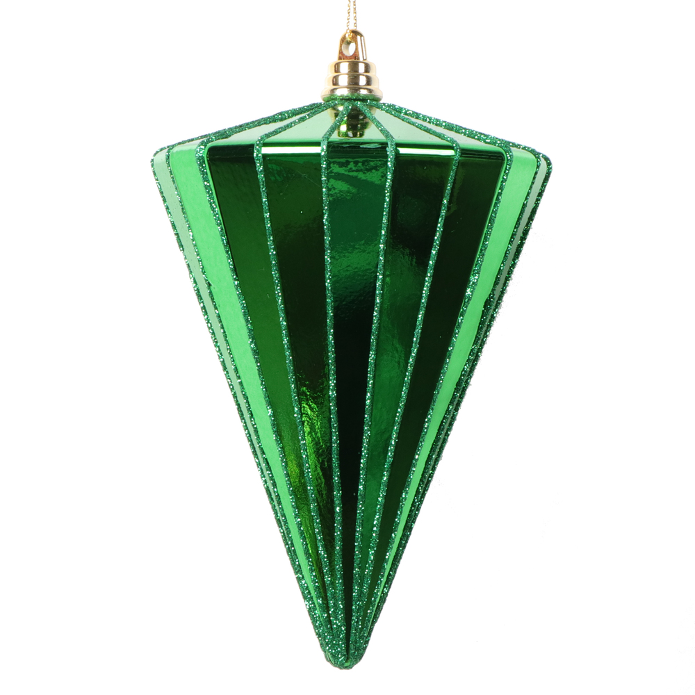 Vickerman 6" Shiny Cone Ornament