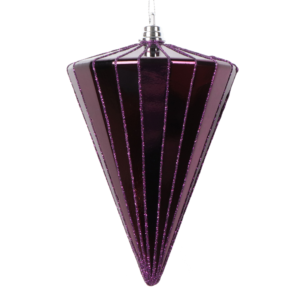 Vickerman 6" Shiny Cone Ornament