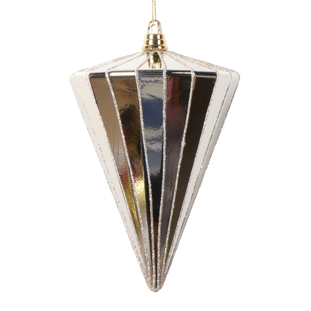 Vickerman 6" Shiny Cone Ornament