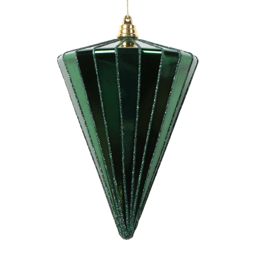 Vickerman 6" Shiny Cone Ornament