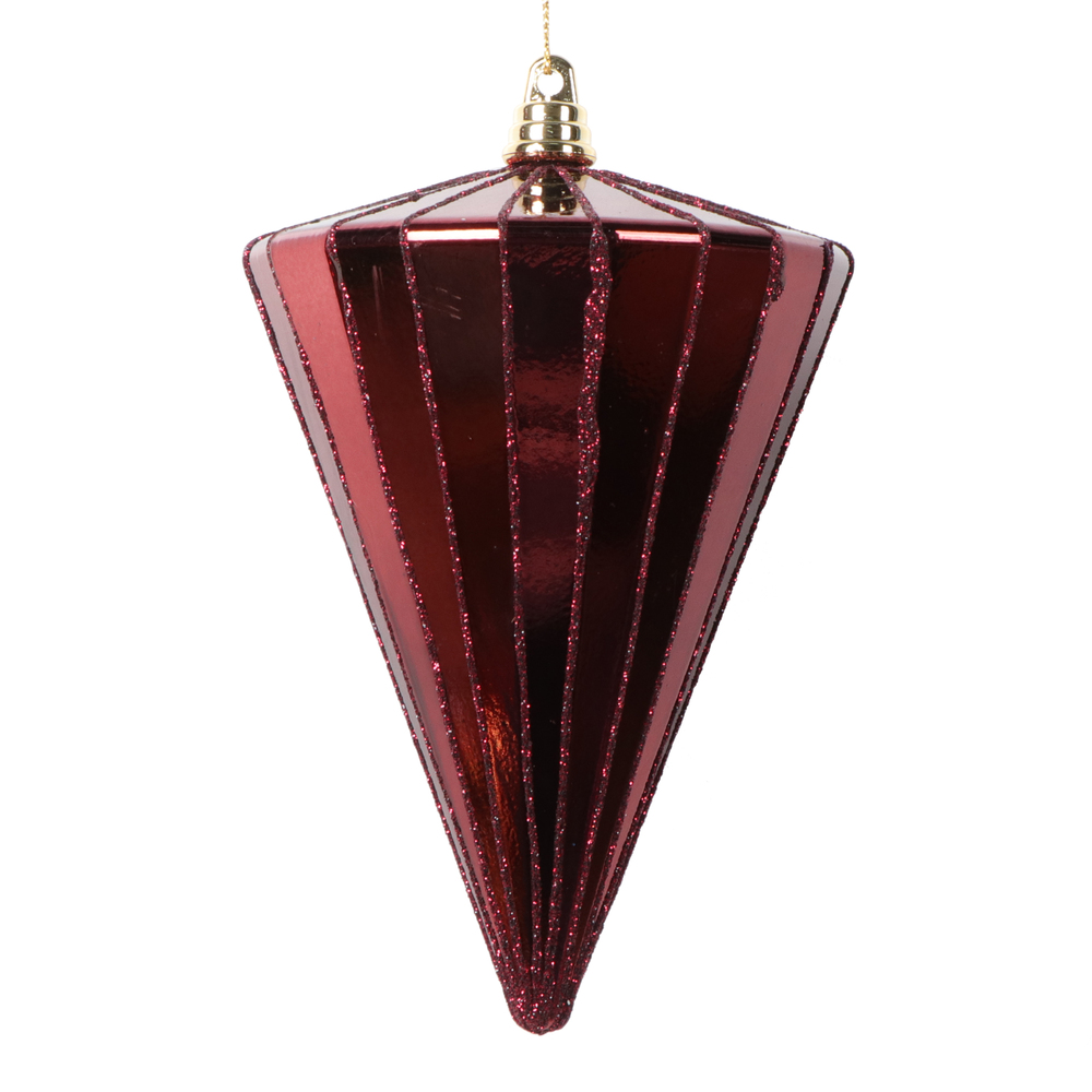 Vickerman 6" Shiny Cone Ornament