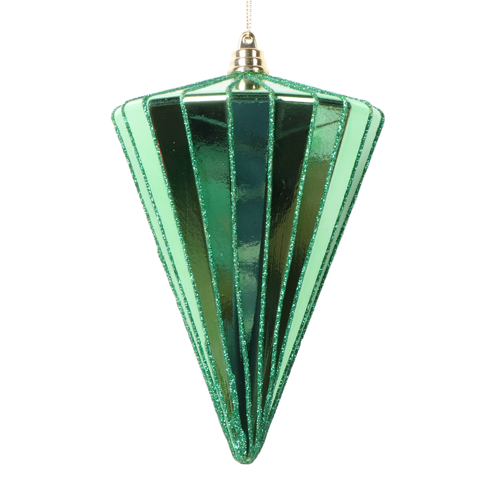 Vickerman 6" Shiny Cone Ornament