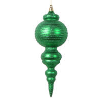 Vickerman 10" Matte with Glitter Finial Ornament
