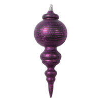 Vickerman 10" Matte with Glitter Finial Ornament