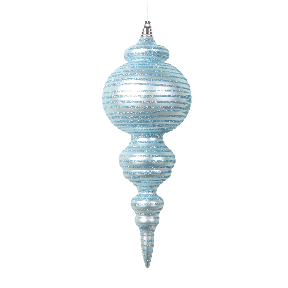 Vickerman 10" Matte with Glitter Finial Ornament