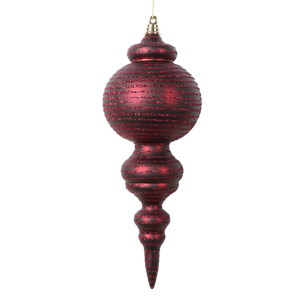 Vickerman 10" Matte with Glitter Finial Ornament