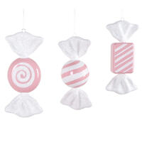7.5"-8" Pstl Pink Candy Assortment 3/Bag