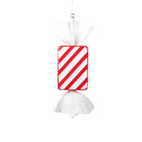 Vickerman 18.5" Rectangle Striped Candy Ornament