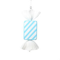 Vickerman 18.5" Rectangle Striped Candy Ornament