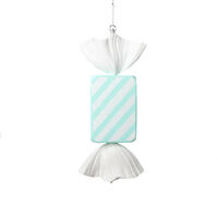 18.5" Seafoam Rectangle Stripe Candy