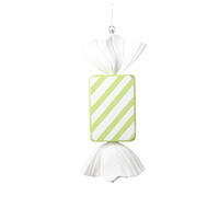 18.5" Lime Rectangle Stripe Candy