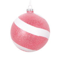 Vickerman 4.75" Swirl Sugar Glitter Ball Ornament