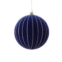 Vickerman 4.7" Round Glitter Stripe Ornament