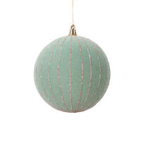 4.7" Light Green Round Ornament 3/Bag