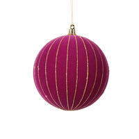 Vickerman 4.7" Round Glitter Stripe Ornament