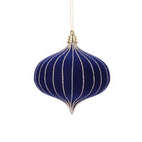 Vickerman 4" Onion Velvet Stripe Ornament