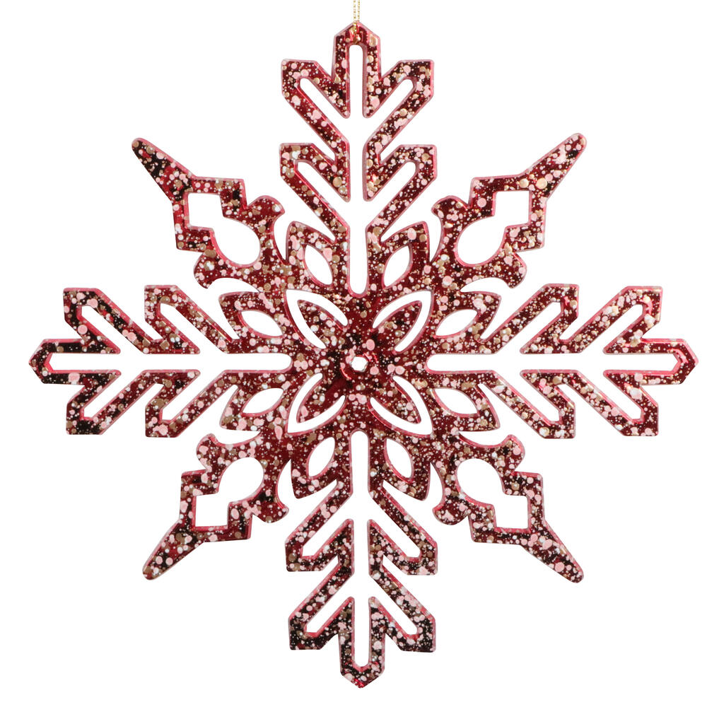Vickerman 9" Shiny Snowflake Ornament 2/Bag