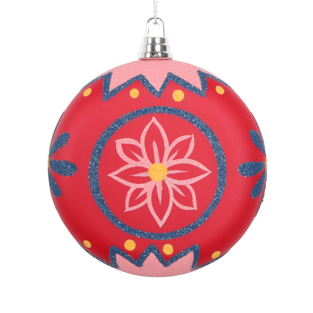 Vickerman Red Hand-Painted Ornament