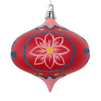 Vickerman Red Hand-Painted Ornament