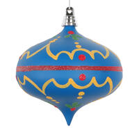 Vickerman Blue Hand-Painted Ornament