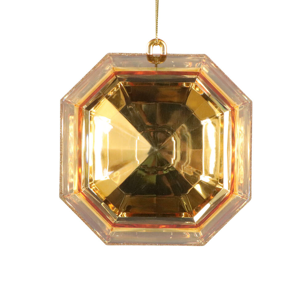 Vickerman Square Jewel Glitter Ornament